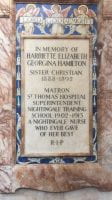 Memorial plaque, St Thomas' Chapel, London. Photograph courtesy of John Shallcross